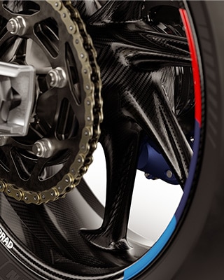 M 1000 RR M oglekļa šķiedras riteņi ar joslu dizainu